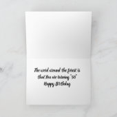 「この鹿は50誕生日にショックを受ける」 カード (内部)