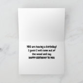 この鹿は「あなた」に対する「ビジネス」ハッピーバースデーを意味する カード (内部)