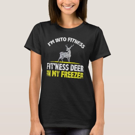 この鹿をフィットネスに入れて冷凍庫Fに入れる Tシャツ (正面)