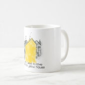 この黄色い家の生命を愛する私がのが常であった女の子 コーヒーマグカップ (正面右)