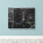 この黒いキャンバスに何か奇妙なもの1 キャンバスプリント (インサイチュ (ウッドフロア))