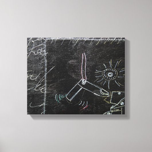 この黒いキャンバスに何か奇妙なもの1 キャンバスプリント (正面)