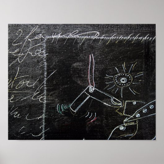 この黒いキャンバス1のポスターに何か奇妙なもの ポスター (正面)