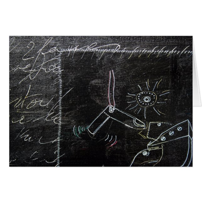 この黒いキャンバス1カードに何か奇妙なもの (正面横)