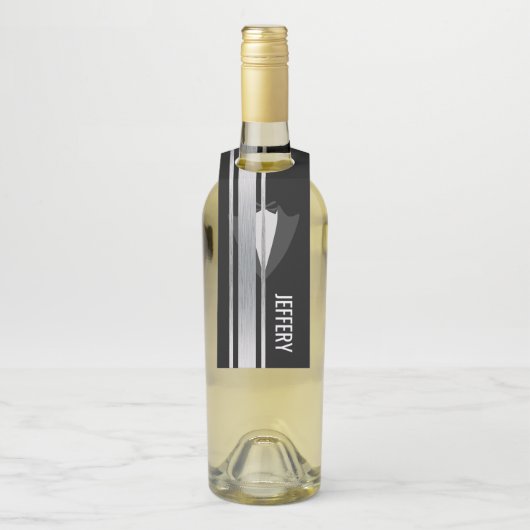 この黒と白の貴族の独身パーティーの瓶 ボトルネックタグ (ボトル)