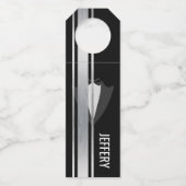 この黒と白の貴族の独身パーティーの瓶 ボトルネックタグ (正面)