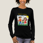 この黒に驚くべきアートワークの子 トライブレンドTシャツ (正面)