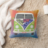 この1970年代のビビーヒッピー・バン、平和、愛、カルマ クッション (ブランケット)