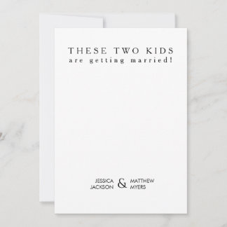 この2人の子どもが結婚する子ども時代写真 招待状