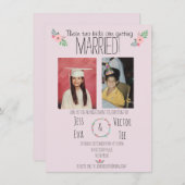 この2人の子供が結婚する! 招待状 (正面/裏面)