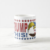 この2016年のそうない白頭鷲を切札で取って下さい コーヒーマグカップ (中央)