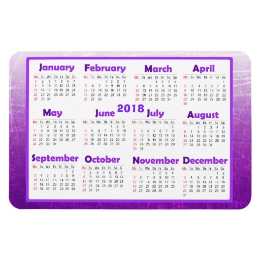 この2018ミニ冷蔵庫カレンダーをパーソナライズ マグネット (横)