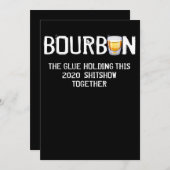 この2020年のシットショーを持つ接着剤をバーボン サンキューカード (正面/裏面)