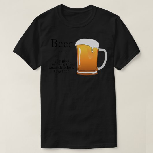 この2020年のショーを持つ接着剤をビールで飲む Tシャツ (デザイン正面)