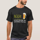 この2021年のシトショーを持つ接着剤をビールで飲む Tシャツ (正面)