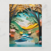 この3D紙アート竹林はとても現実的で