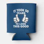 この50位に見えるのに50年おもしろいかかった 缶クーラー (正面)