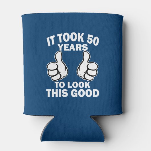 この50位に見えるのに50年おもしろいかかった 缶クーラー (裏面)