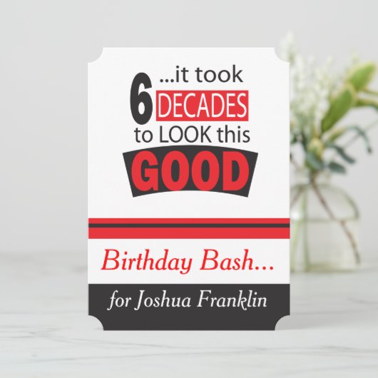 この60誕生日 招待状 (スタンド正面)