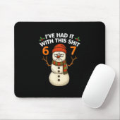 この67のやつマジで勘弁 Christmas Snowman 67 マウスパッド (マウス)