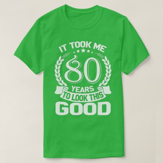 この80Bを見るのに80年おもしろいかかった Tシャツ (デザイン正面)