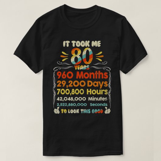 この80Birを見るのに80歳かかった Tシャツ (デザイン正面)