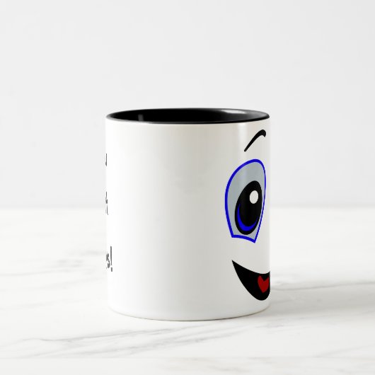 "この"おもしろいの感動的なコーヒー・マグを得ました ツートーンマグカップ (中央)