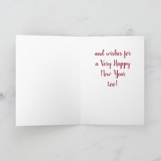 **この**クリスマスは幸せな時間が待っている シーズンカード (内部)