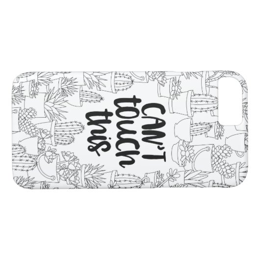 "この"サボテンの着色のiPhoneの場合に触れることができません Case-Mate iPhoneケース (裏面(横))