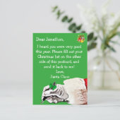 この「サンタクロース用はがき」をパーソナライズ シーズンポストカード (スタンド正面)