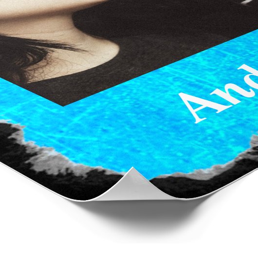 この「愛」のポスターを自分の写真でパーソナライズ ポスター (角)