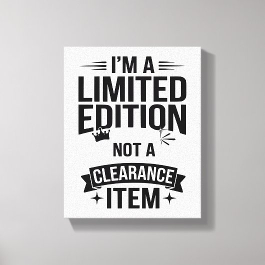 この「限定版ユニーク」で際立つ キャンバスプリント (正面)