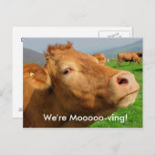 この"We're Mooving"ポストカードにアドレスを追加 案内ポストカード (正面/裏面)