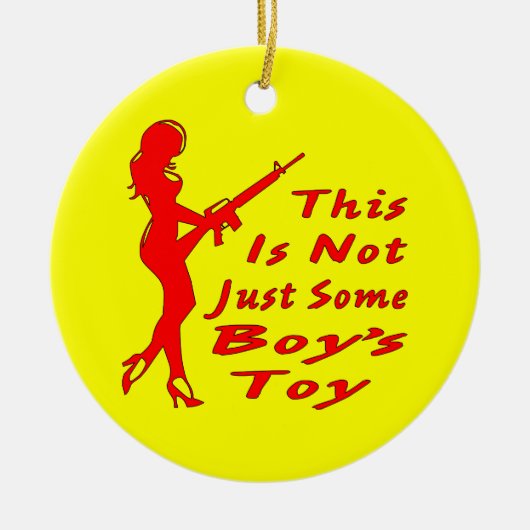 このAR15は男の子のおもちゃだけじゃない セラミックオーナメント (正面)