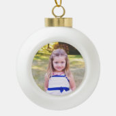 このBallオーナメントを写真でパーソナライズ セラミックボールオーナメント (正面)