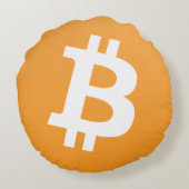 このbitcoinのロゴの枕は素晴らしく、円形です! ラウンドクッション (裏面)