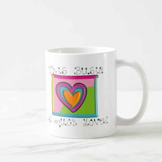このBusiaは大いに愛されます コーヒーマグカップ (右)