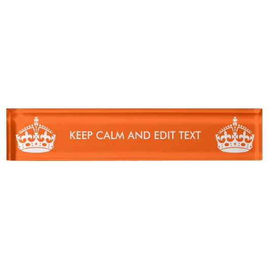 このCalmとテ保キストを個人用に設定する デスクネームプレート (正面)