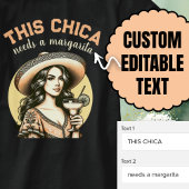 このChicaにはマルガリータフェスティバルフィエスタが必要 Tシャツ