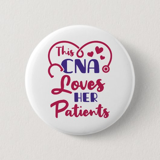 このCNAは彼女の患者のバレンタインデーを愛している 缶バッジ (正面)