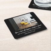 このCOASTER不動産デザインにロゴを実在追加 スクエアペーパーコースター (アングル)