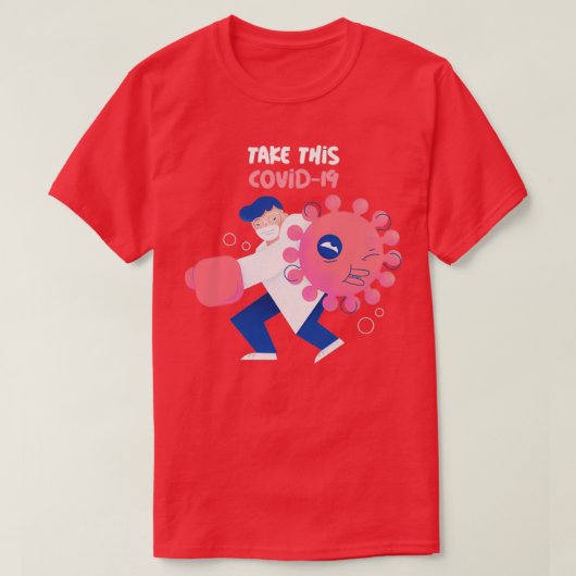 このCovidを取得19 Tシャツ (デザイン正面)