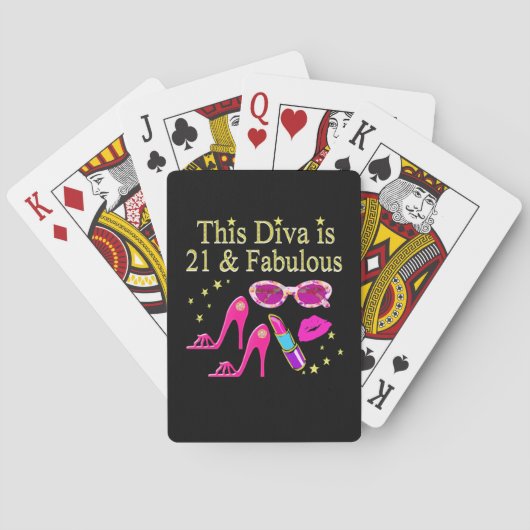 このDIVAは21で素晴らしいデザイン トランプ (裏面)