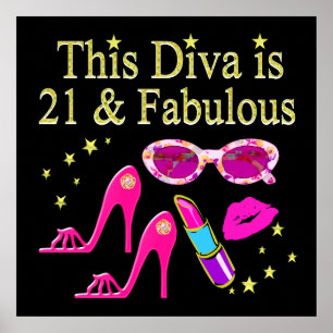 このDIVAは21で素晴らしいデザイン ポスター