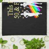 このDIVAは50で素晴らしい50番目の誕生日 キッチンタオル (折り畳み)