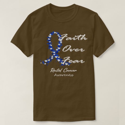 このFaに対する恐怖に対する直腸がん認識度の信仰 Tシャツ (デザイン正面)