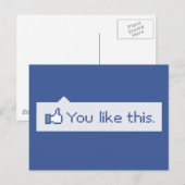 このFacebookがおもしろい好き ポストカード (正面/裏面)