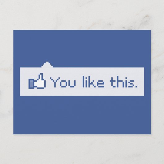 このFacebookがおもしろい好き ポストカード (正面)