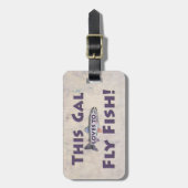 このGalは魚を飛ばすことを愛します! マスのはえの魚釣り ラゲッジタグ (正面縦)