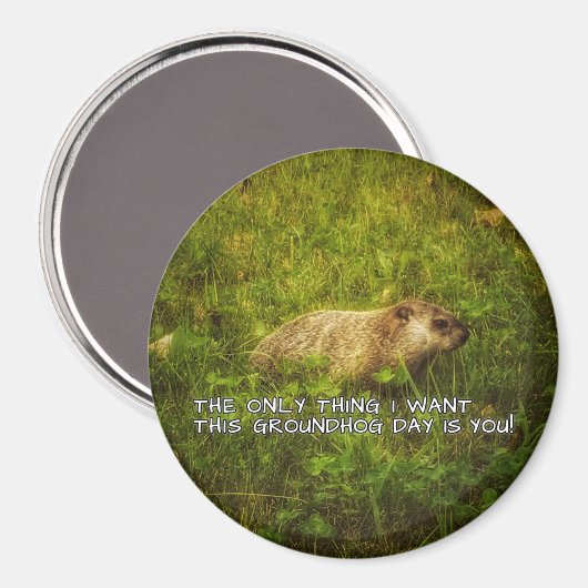 このGroundhog Dayマグネットが欲しいのは私だけのこと マグネット (正面/裏面)
